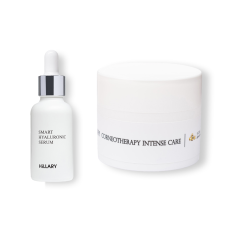 Гіалуронова сироватка Smart Hyaluronic + Крем для всіх типів шкіри Corneotherapy Intense Сare 5 oil’s