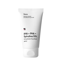 Маска для лица Sane против токсинов из AHA+PHA+Спирулина 5%, 75мл
