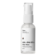 Пилинг для лица Sane с экстрактом алоэ+AHA+BHA 10%, 30мл