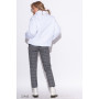 Дутая oversize-куртка с высоким воротом, белый