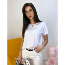 Базовая футболка oversize белого цвета 