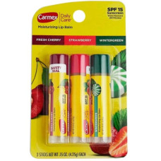 CARMEX Набор бальзамов для губ в стике CARMEX 3-Pack Cherry, Strawberry, Wintergreen SPF 15 3х4,25 г