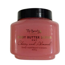 Top Beauty Батер-скраб для тела 2 в 1 Вишня и миндаль Body butter scrub, 400 г