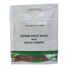 MITVANA ПРОБНИК Средство для умывания с немом и куркумой Derma Face Wash With Neem And Turmeric, 5 мл