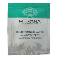 MITVANA ПРОБНИК Шампунь кондиционирующий для непослушных волос Condtioning Shampoo Detangler with Aloe Vera & Fenugreek, 5 мл
