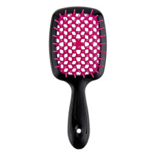 Janeke Расческа SMALL SUPER BRUSH черная с фуксией
