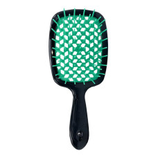 Janeke Расческа SUPER BRUSH черная с бирюзовым