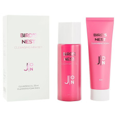 J:ON Набор миниатюр Bird's Nest Cleansing Mini Set (гидрофильное масло 55 мл+пенка для умывания 30 мл)