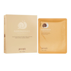 PETITFEE & KOELF Гидрогелевая маска для лица ЗОЛОТО/МУЦИН УЛИТКИ Gold&Snail Transparent Gel Mask Pack, 1 шт