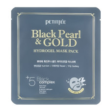 PETITFEE Гидрогелевая маска для лица ЖЕМЧУГИ/ЗОЛОТО Black Pearl & Gold Hydrogel Mask Pack, 1 шт