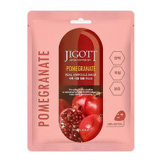 JIGOTT Тканевая маска для лица ГРАНАТ POMEGRANATE Real Ampoule Mask, 27 мл