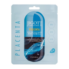 JIGOTT Тканевая маска для лица ФИТОПЛАЦЕНТА PLACENTA Real Ampoule Mask, 27 мл