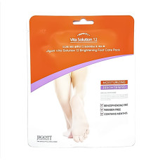 JIGOTT Маска-носки для ног Vita Solution 12 Brightening Foot Care Pack, 2 шт*10 мл