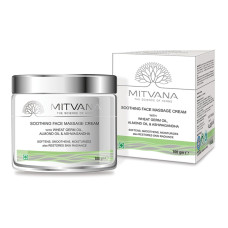 MITVANA Крем для лица массажный успокаивающий Soothing Face Massage Cream with Wheat, Almond & Ashwagandha, 100 мл
