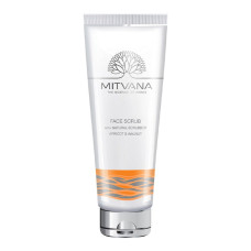 MITVANA Скраб для лица натуральный Face Scrub With Natural Scrubbers Apricot & Walnut, 100 мл