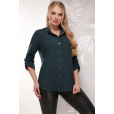 Классическая блуза из супер софта, темно-зеленый