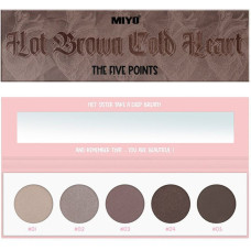 Палетка теней для век Five point, тон 09 Hot brown cold heart