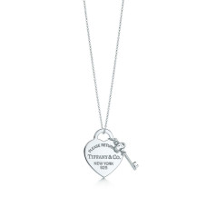 Серебряная подвеска Heart Tag with Key Pendant Tiffany Co