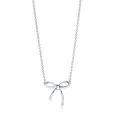 Серебряное ожерелье Bow Pendant Tiffany Co