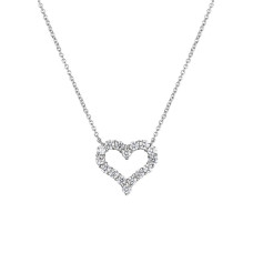 Серебряная подвеска Diamond Heart Large Pendant Tiffany Co