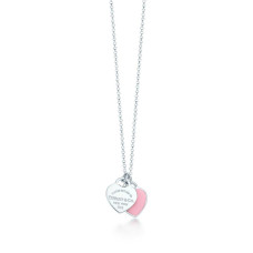 Серебряная подвеска Mini Double Heart Tag Tiffany Co