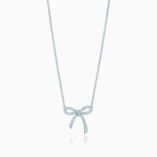 Серебряное ожерелье Bow Pendant Tiffany Co 2