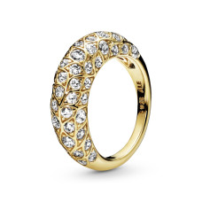 Серебряное кольцо  в позолоте "Соблазн" 168290CZ-48