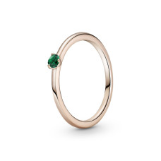 Серебряное кольцо  с зеленым камнем 189259C05