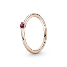 Серебряное кольцо  с красным камнем 189259C01