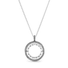Серебряное колье с фирменным логотипом 397410CZ