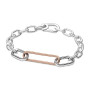Серебряное звено с покрытием 14k розовым золотом для браслетов Пандора Ми