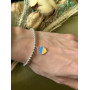 Серебряный браслет из бусин "С Украиной в сердце"