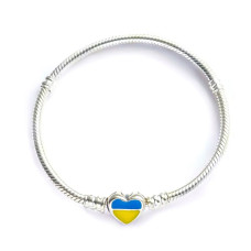 Серебряный браслет "С Украиной в сердце"