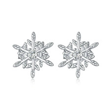 Срібні сережки Сніжинки 077-95139
