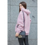 Худи oversize из эко-меха с капюшоном